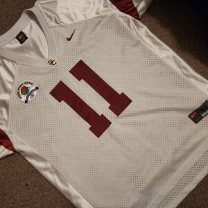 Nike White and Red Football Jersey